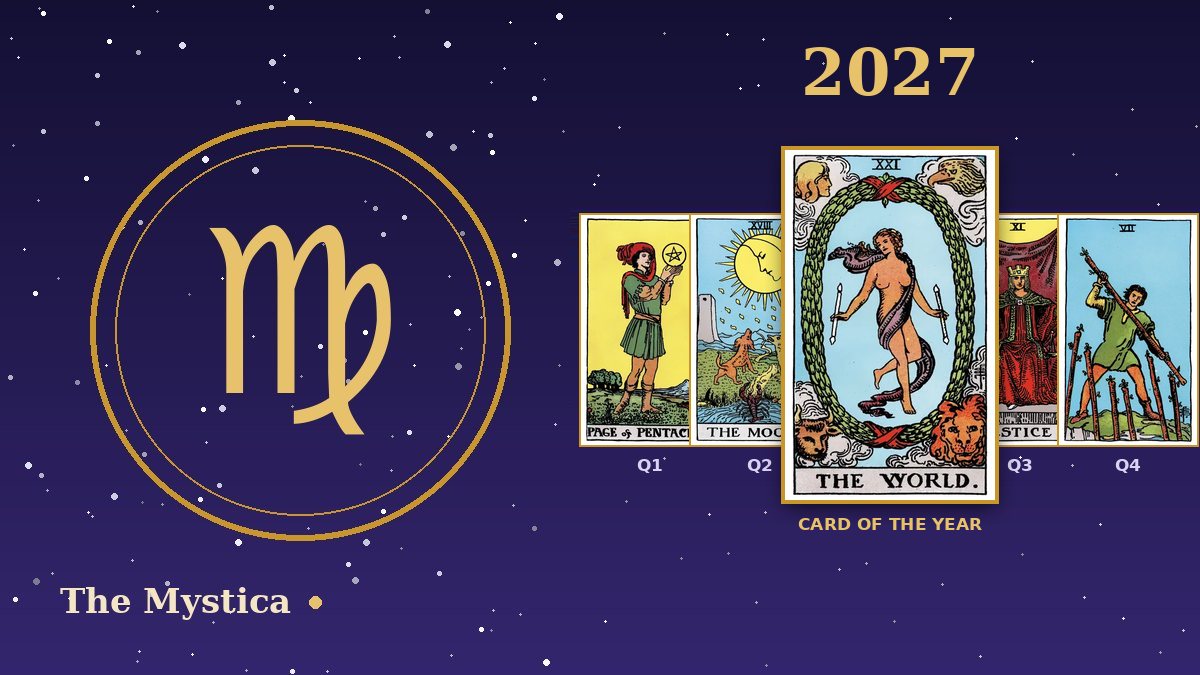 Virgo tarot horoscope 2027: The World as the card of the year and a card for each quarter