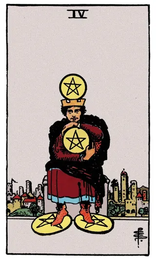 Four of Pentacles (reversed)