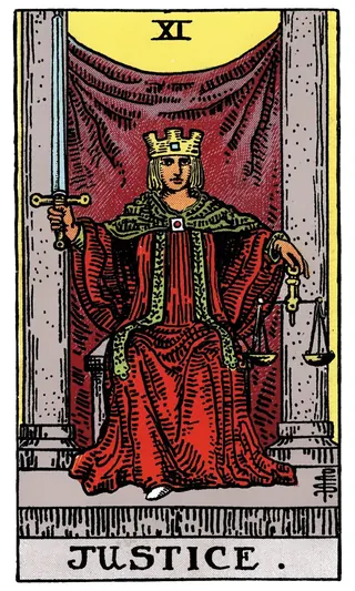 Justice tarot card