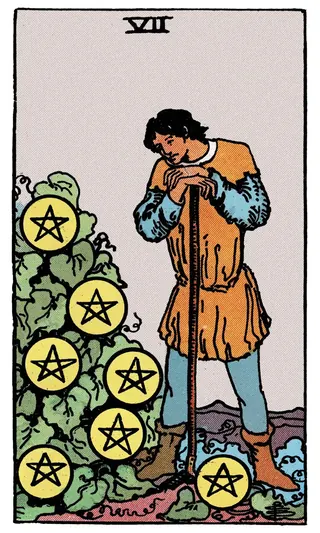 Seven of Pentacles (reversed)