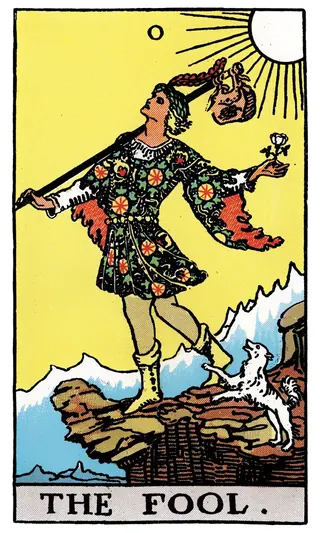 The Fool — Rider–Waite–Smith tarot card illustrated by Pamela Colman Smith